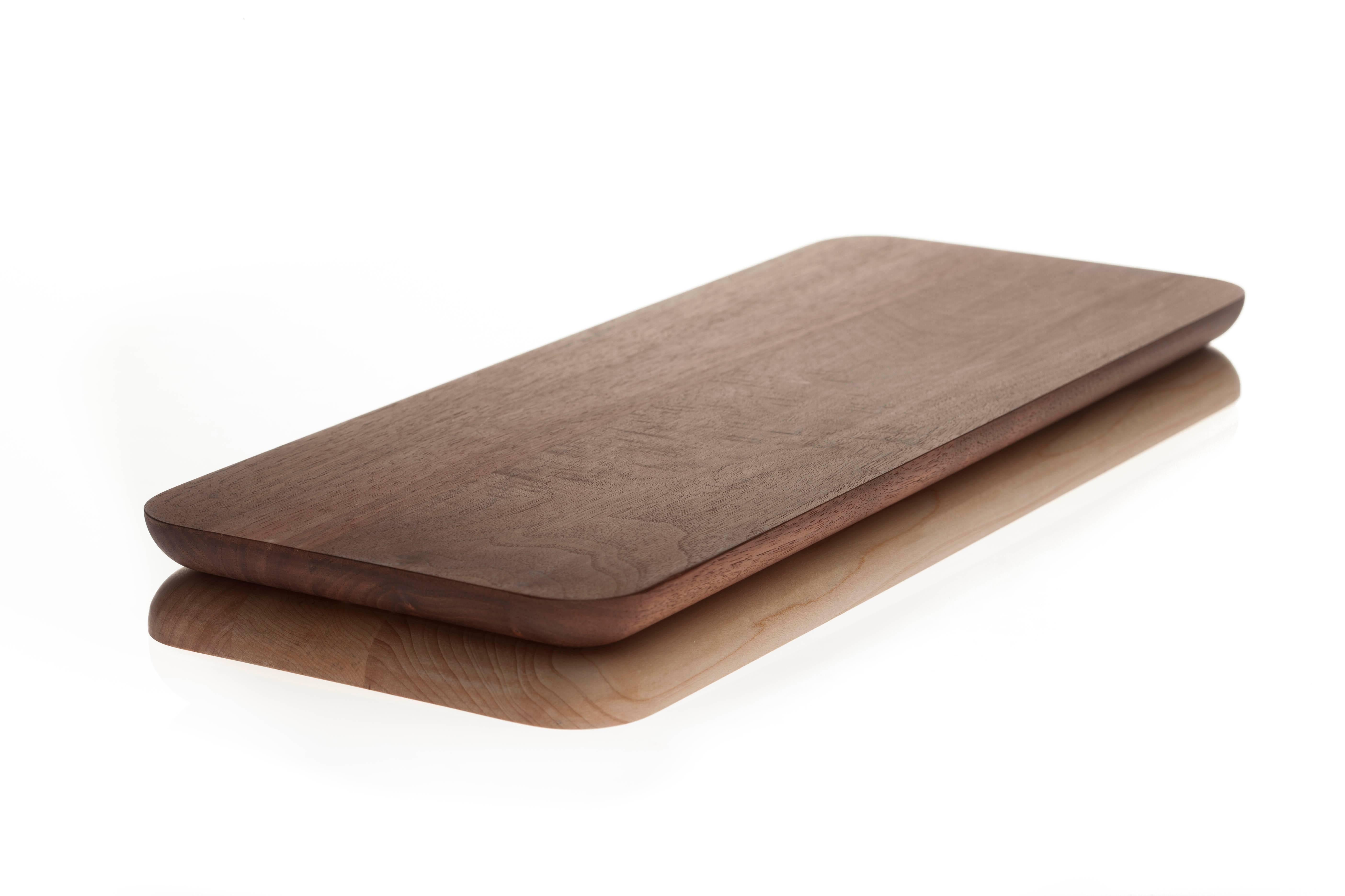 American fferrone Contemporary Rectangular Wood Serving Tray Chopping Serve Board