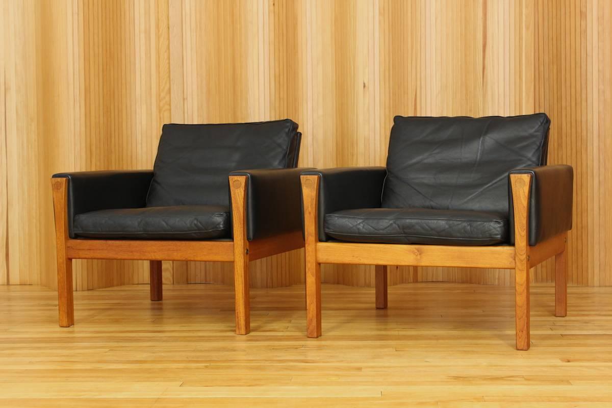 Danish Hans Wegner Model AP62 Lounge Chairs, AP Stolen, Denmark