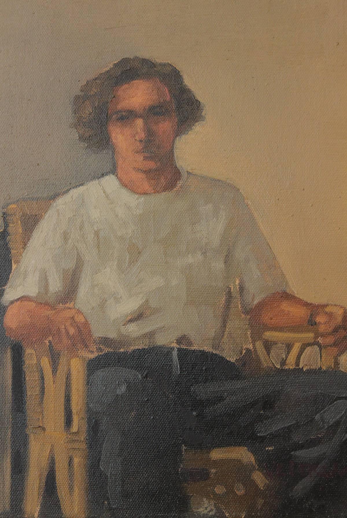 Original Jack Vettriano gerahmt Öl auf Leinwand.

Titel: Unbetiteltes Künstlermodell im Studio.

Künstler: Jack Vettriano (1951) - signiert unten rechts. Auf der Rückseite befindet sich außerdem eine Widmung des Künstlers an das Modell (siehe