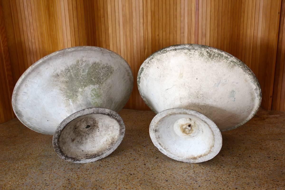 20th Century Pair of Willy Guhl and Anton Bee Concrete Garden Planters, Eternit, Switzerland For Sale