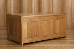 O Schjoll & BK Handest Model 68 Oak Blanket Box Randers Mobelfabrik Denmark 1966