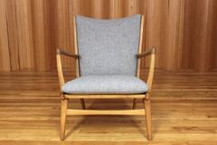 Hans Wegner Oak Lounge Chair Model AP16 Manufactured by A.P. Stolen, Denmark