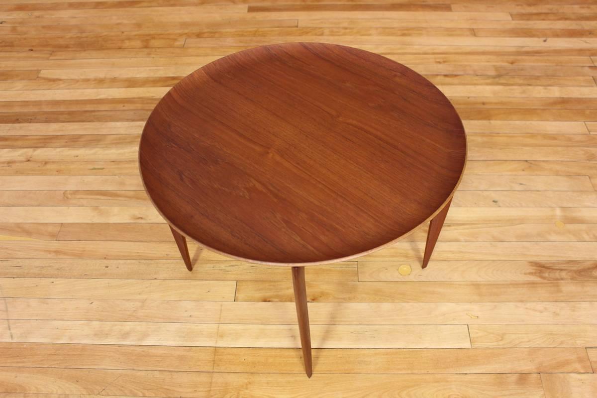 Fritz Hansen Teak Tray Table by H Engholm and Svend Aage Willumsen, Denmark In Good Condition In Edinburgh, GB