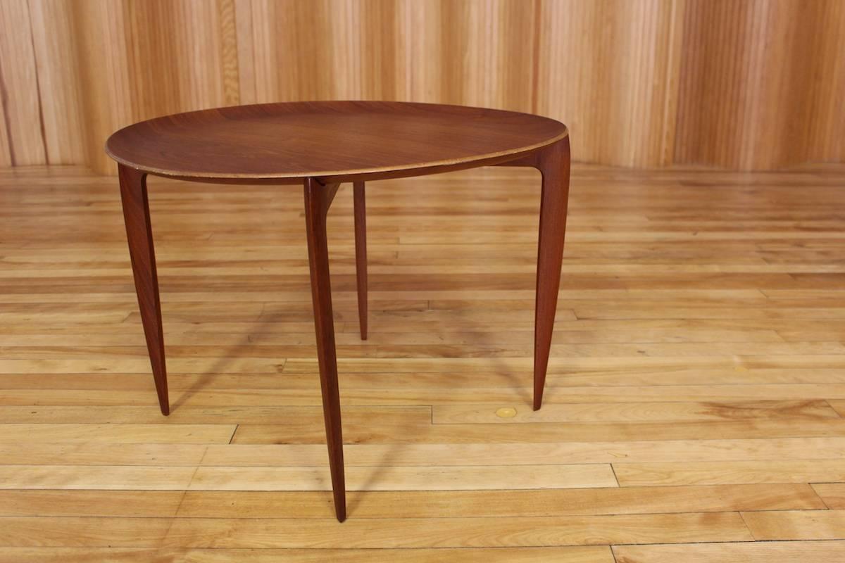 20th Century Fritz Hansen Teak Tray Table by H Engholm and Svend Aage Willumsen, Denmark