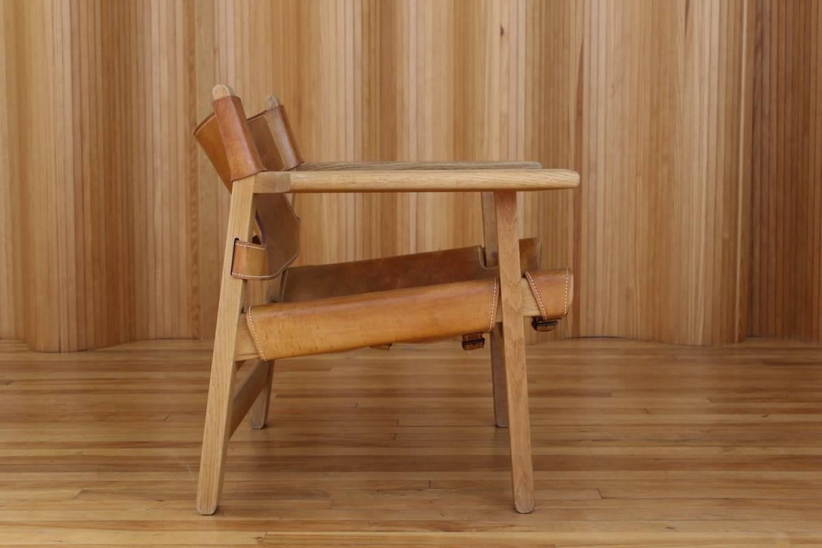 Scandinavian Modern Børge Mogensen 'Spanish' Chair Model 226 Fredericia Stolefabrik, Denmark For Sale