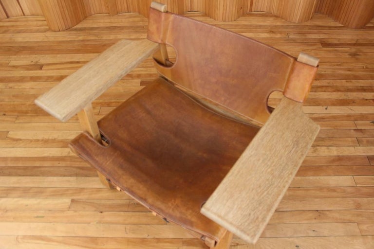 Børge Mogensen 'Spanish' Chair Model 226 Fredericia Stolefabrik, Denmark For Sale 1