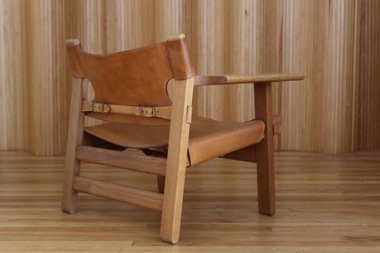 Danish Borge Mogensen 'Spanish' Chair Model 226 Fredericia Stolefabrik, Denmark For Sale