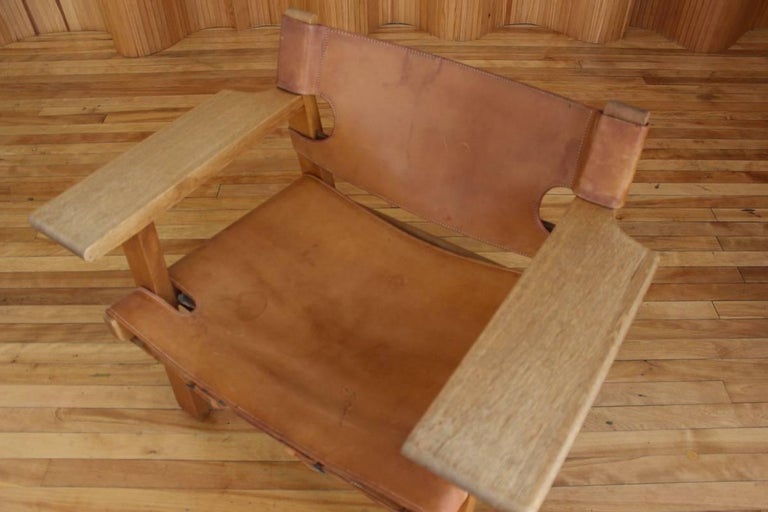 Borge Mogensen 'Spanish' Chair Model 226 Fredericia Stolefabrik, Denmark For Sale 1