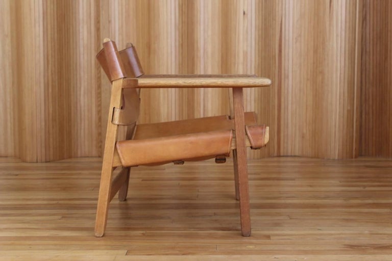 Scandinavian Modern Borge Mogensen 'Spanish' Chair Model 226 Fredericia Stolefabrik, Denmark For Sale