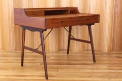 Arne Wahl Iversen Teak Desk Model 56 Vinde Mobelfabrik, Denmark