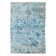 Blue and Beige Pakistan Contemporary Rug