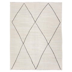 Contemporary Kilim in Beiges and Blacks Contemporary Kilim in Beiges and Blacks