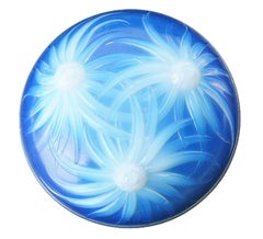 French Art Deco Opalescent Pressed Glass Bowl