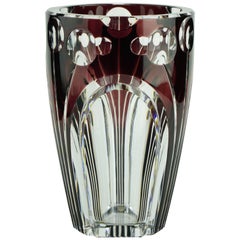 Rare Art Deco Val Saint Lambert Numbered Crystal Vase