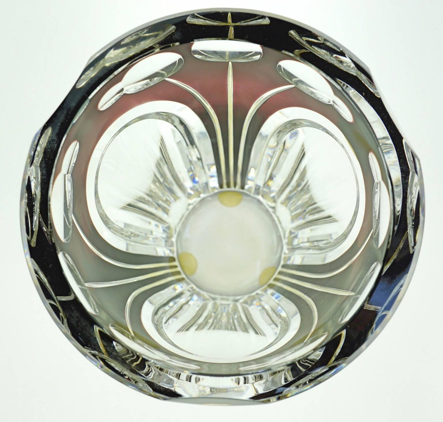 Rare Art Deco Val Saint Lambert Numbered Crystal Vase 2