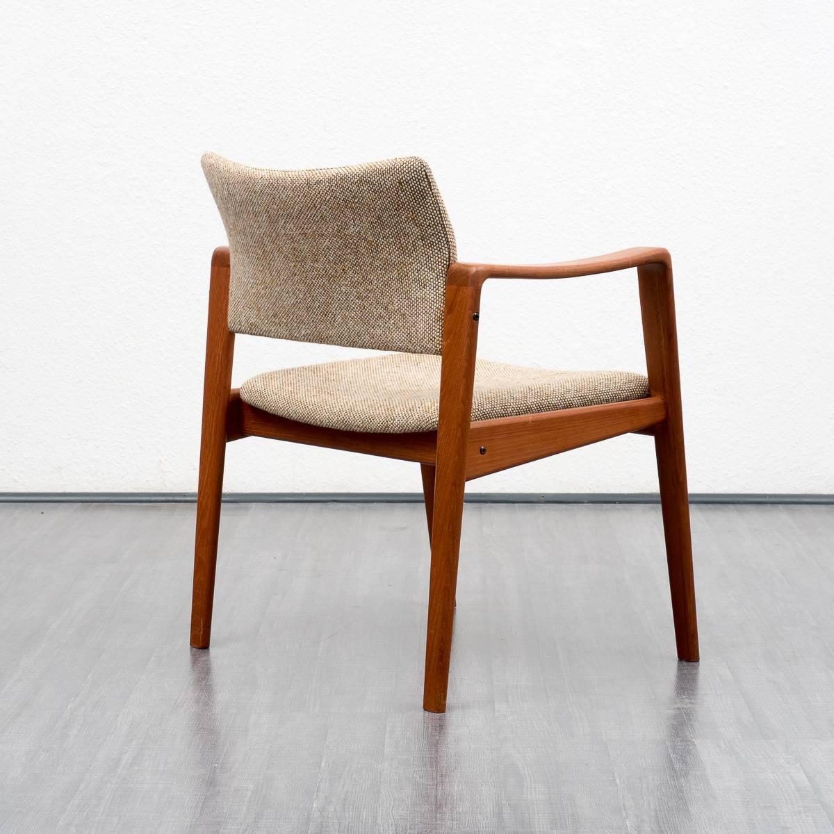 Mid-Century Modern Big 1960s Chair with Armrests by Komfort, Made in Denmark For Sale