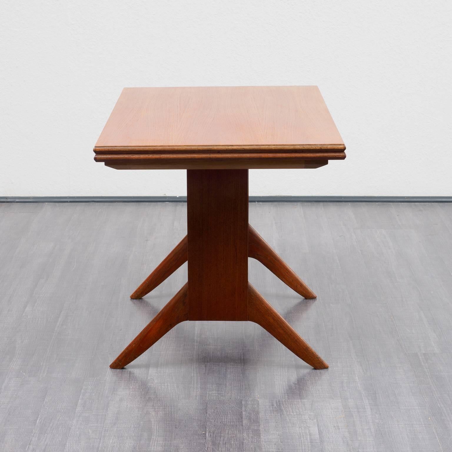 1950s Coffee or Dining Table by Wilhelm Renz, Teak In Good Condition In Karlsruhe, DE