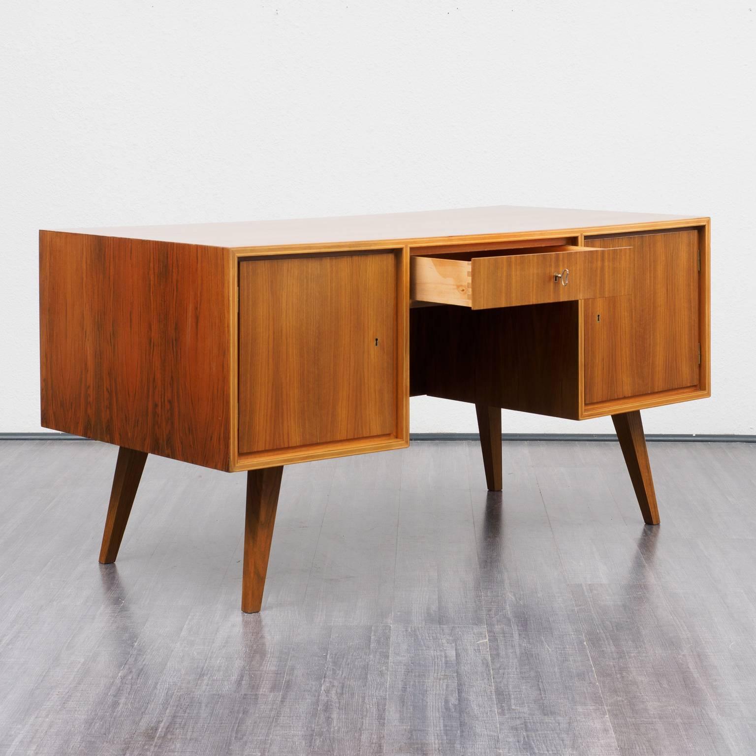 1960s Walnut Desk, Restored For Sale 2