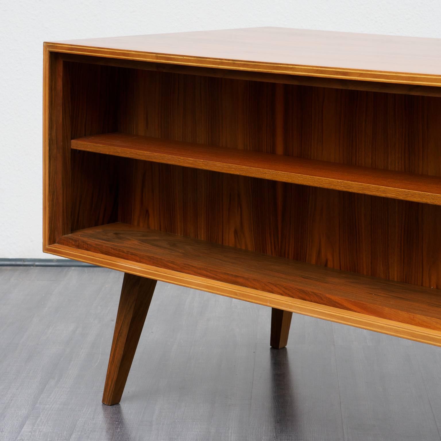 1960s Walnut Desk, Restored For Sale 4