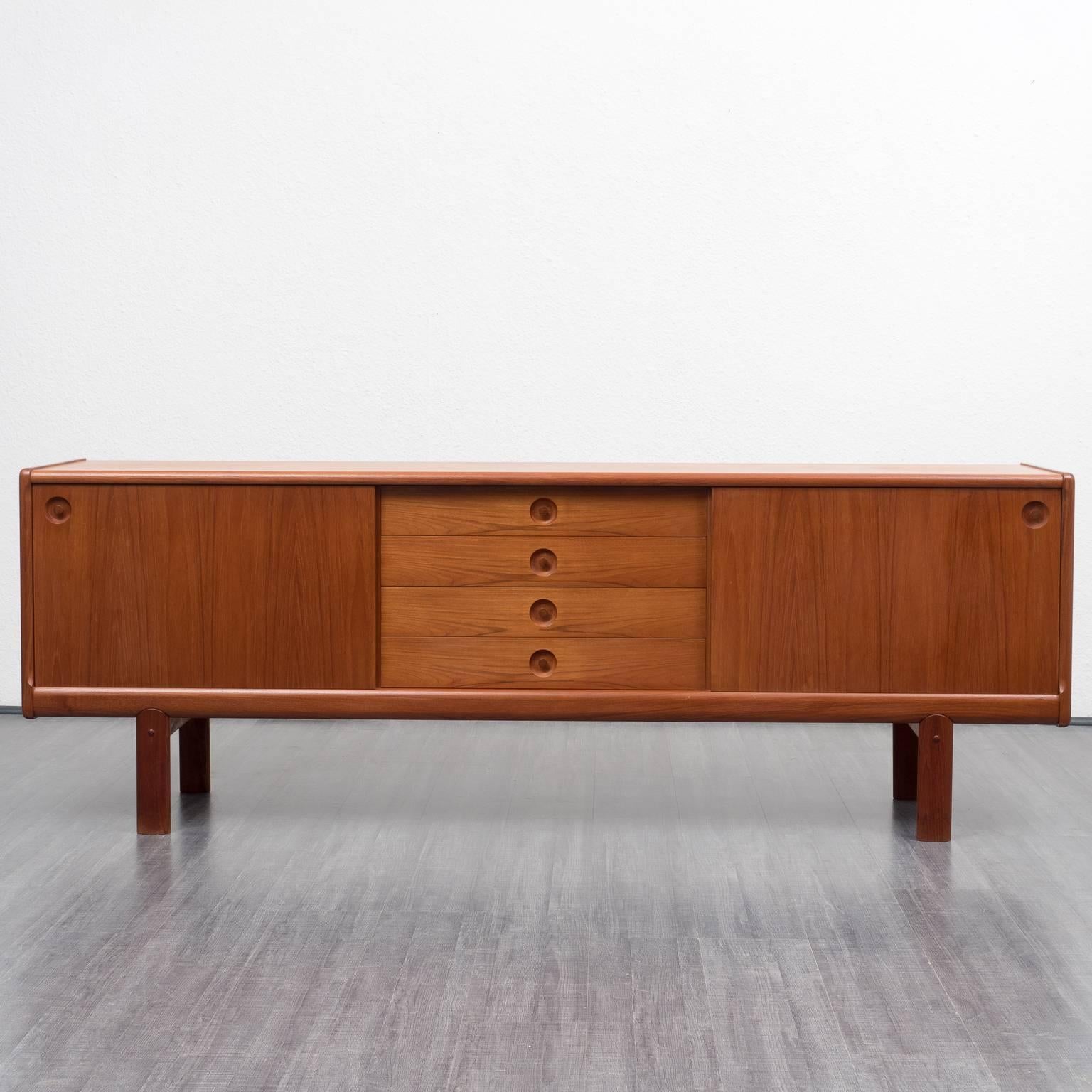 High-Quality 1970s Sideboard by Bramin, Teak Made in Denmark For Sale 2