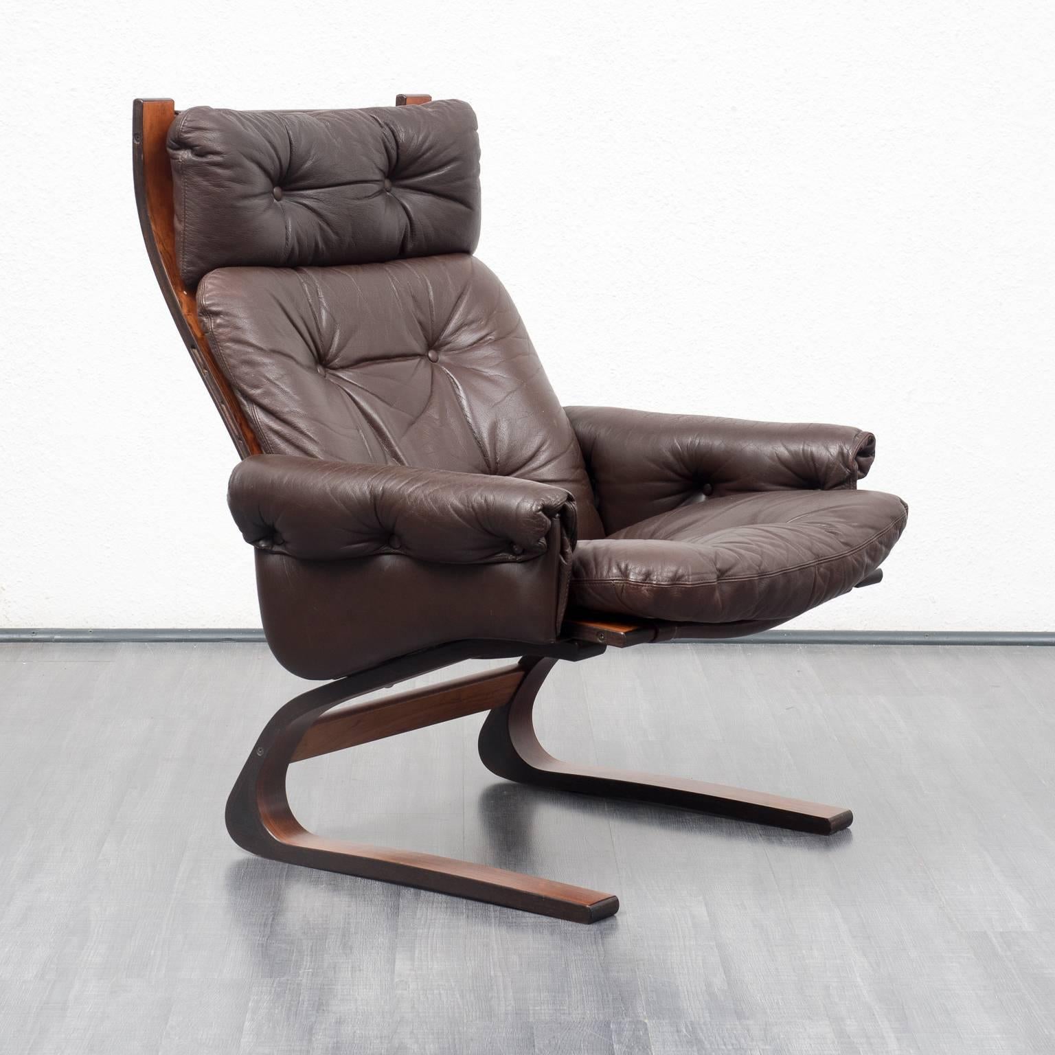 Leather 1960s Cantilever Chair 