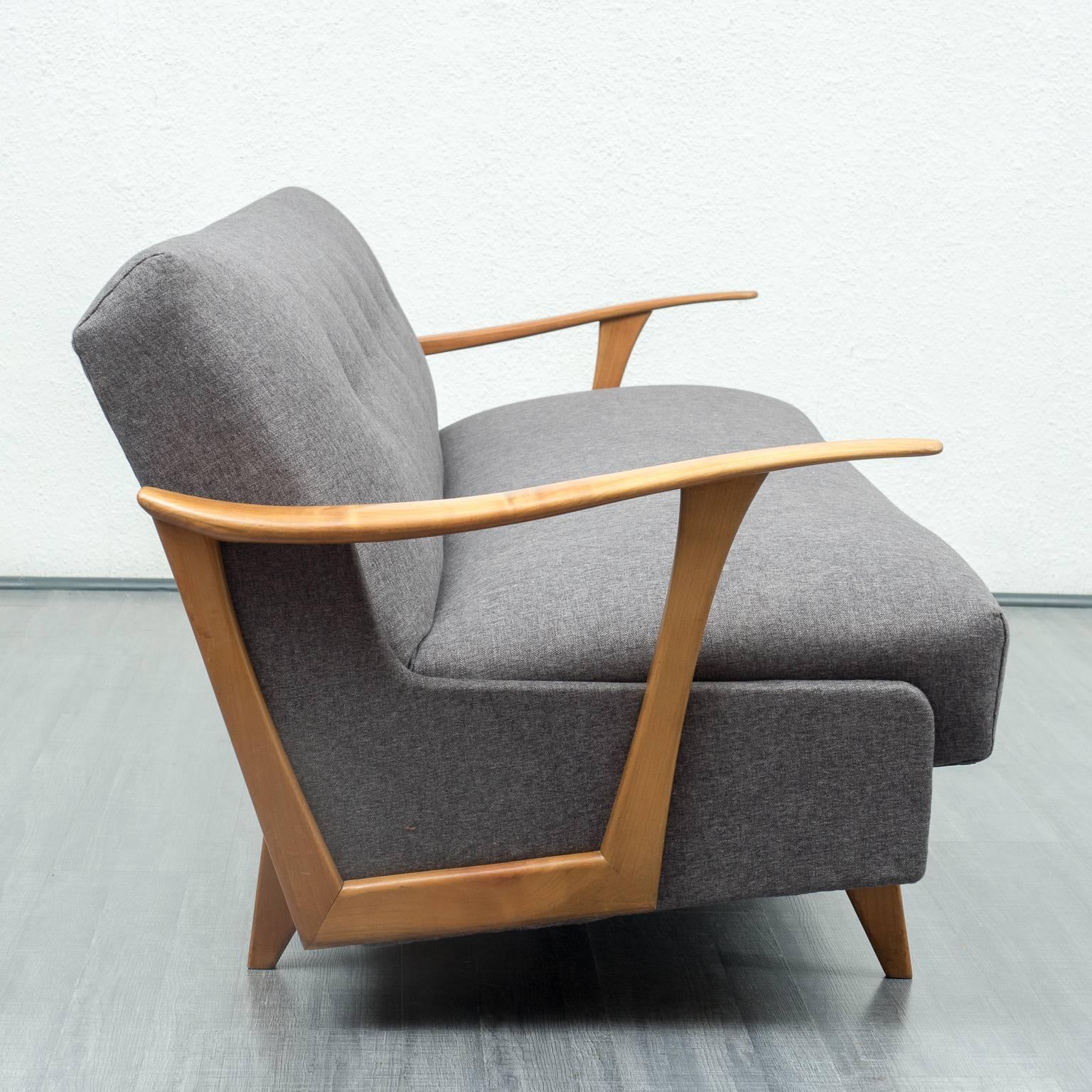 1950s Sofa with Folding Mechanism, Streamline In Excellent Condition In Karlsruhe, DE