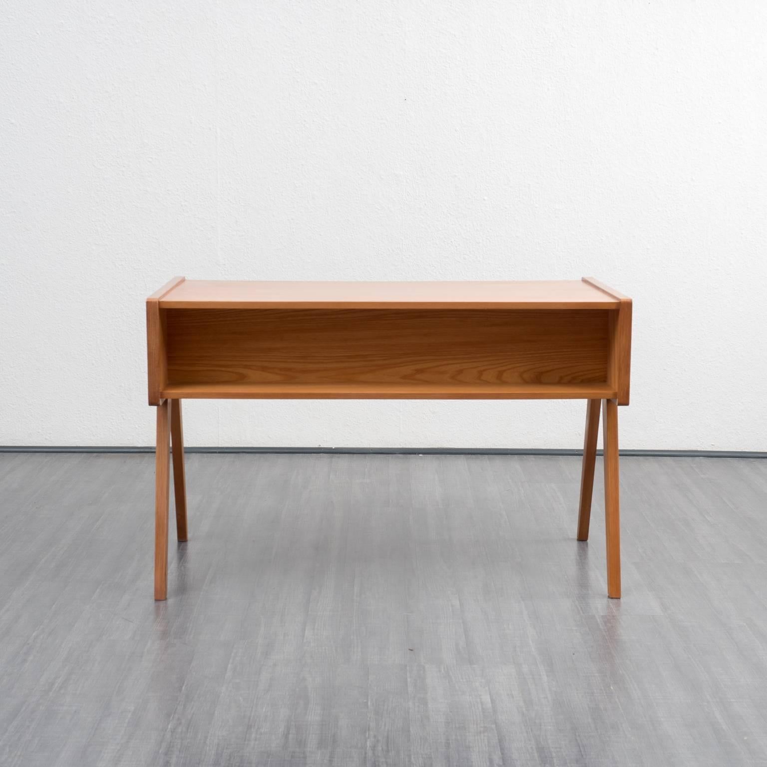 Mid-20th Century Restored 1950s Walnut Desk, Helmut Magg