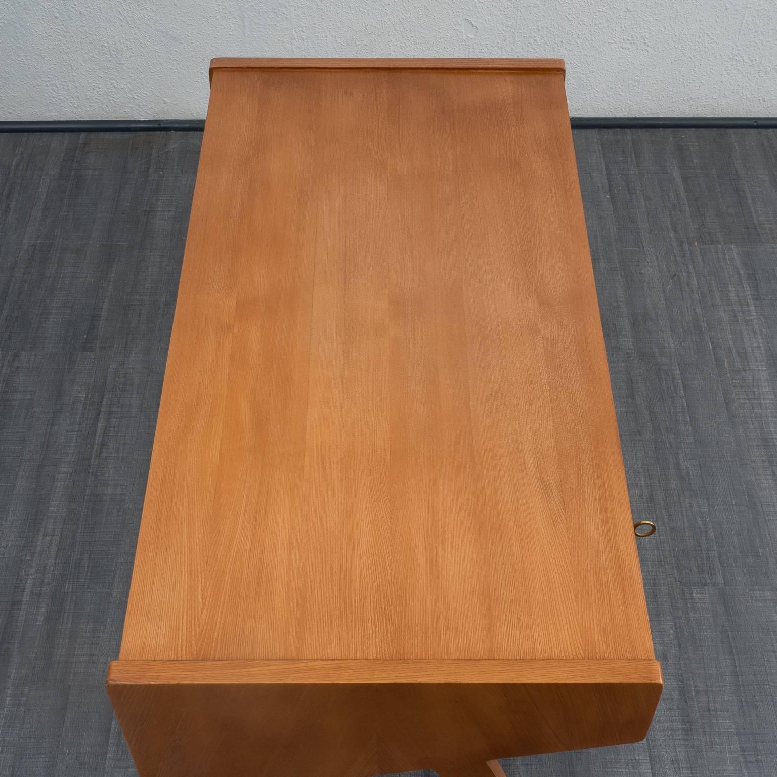 Restored 1950s Walnut Desk, Helmut Magg 1