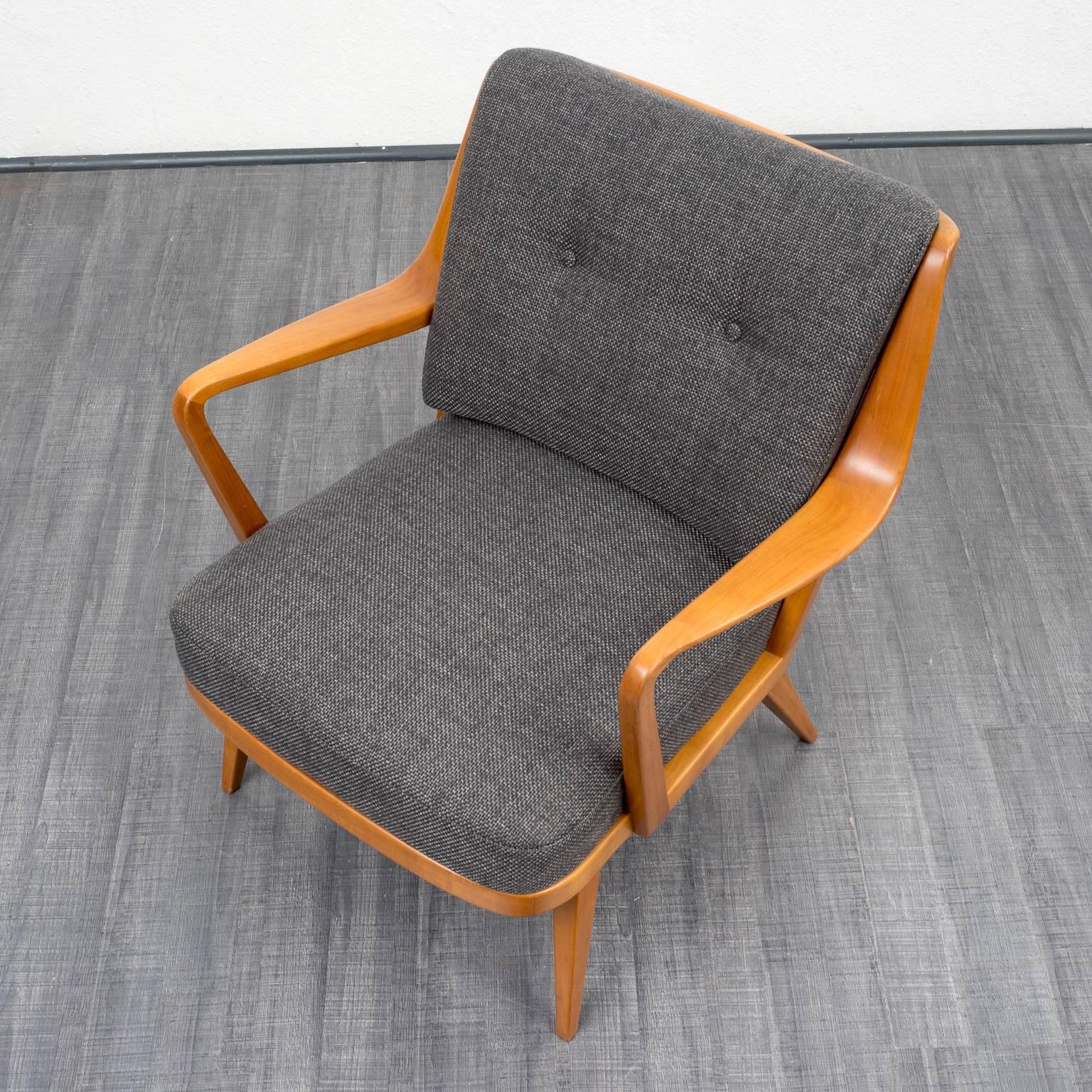 Mid-20th Century 1950s Knoll Antimott Armchair, Reupholstered