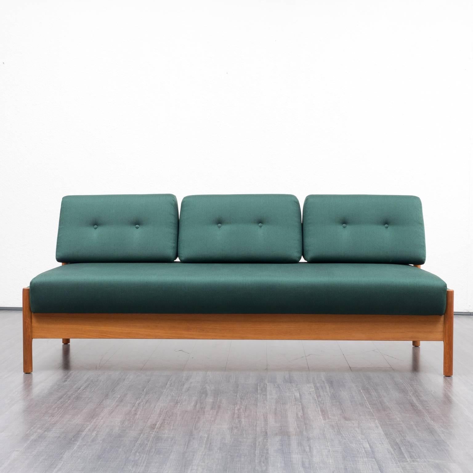 Mid-20th Century Daybed in Scandinavian Style, Teak Frame, New Upholstery For Sale