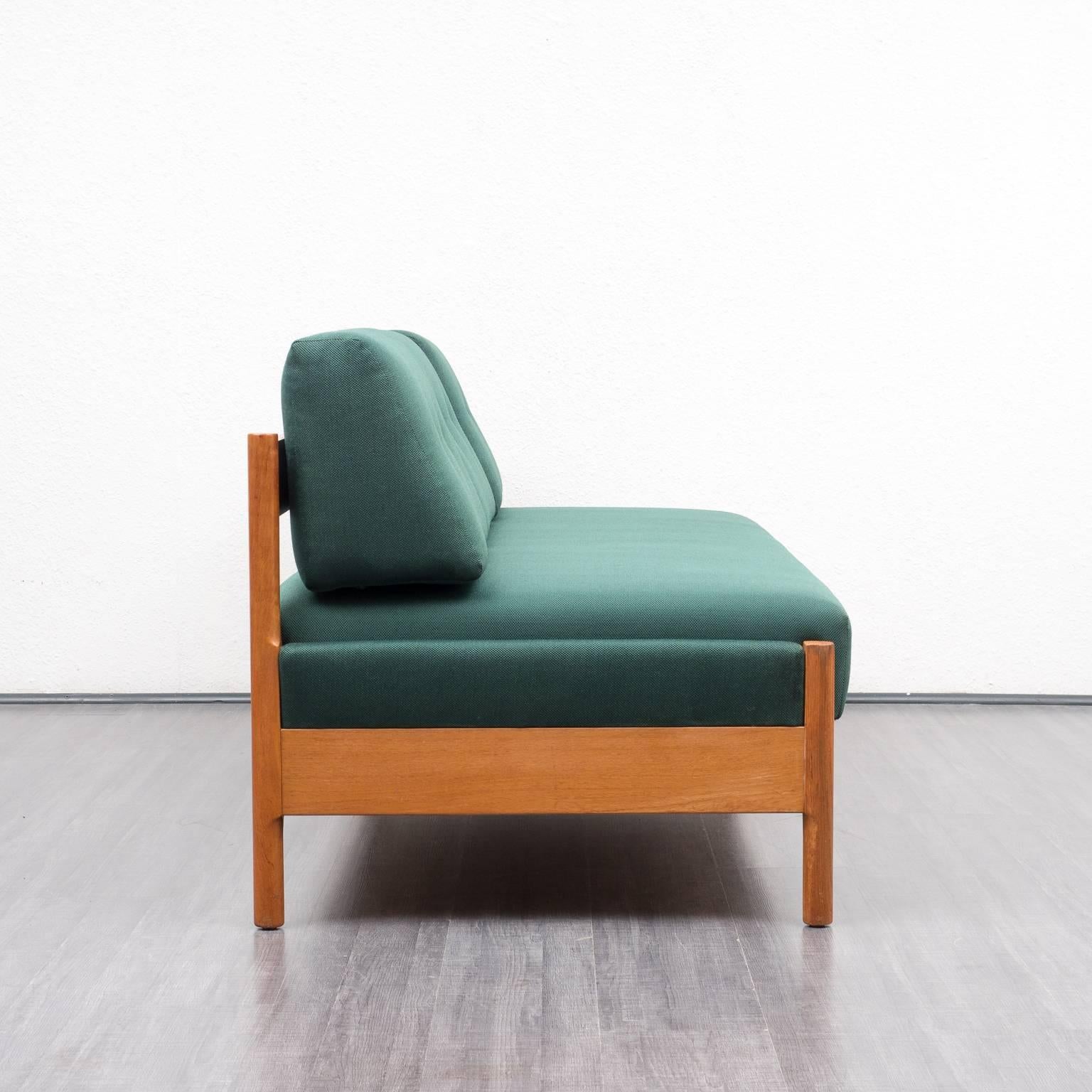 Daybed in Scandinavian Style, Teak Frame, New Upholstery For Sale 1