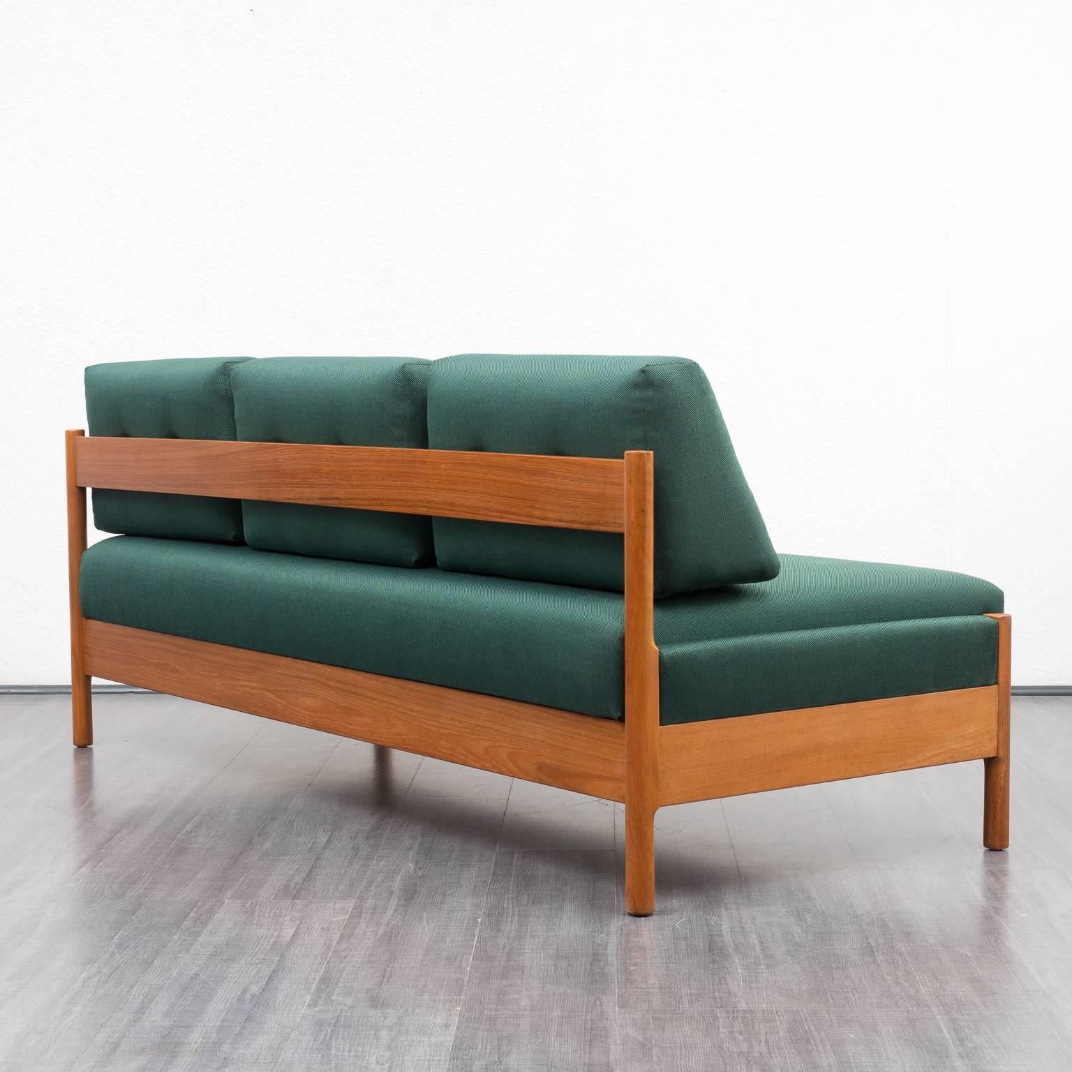 Daybed in Scandinavian Style, Teak Frame, New Upholstery For Sale 2