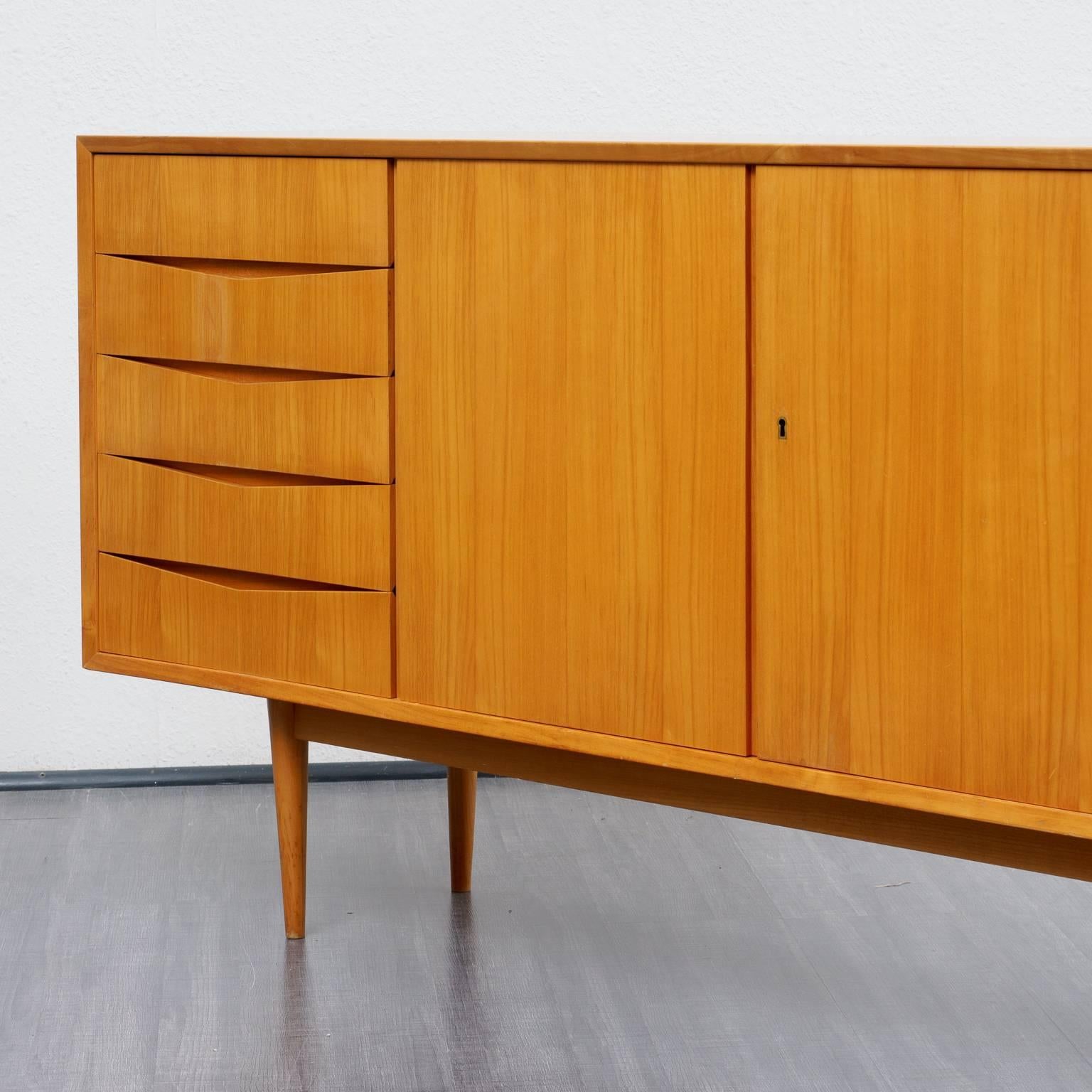 Large 1960s Cherrywood Sideboard For Sale 2