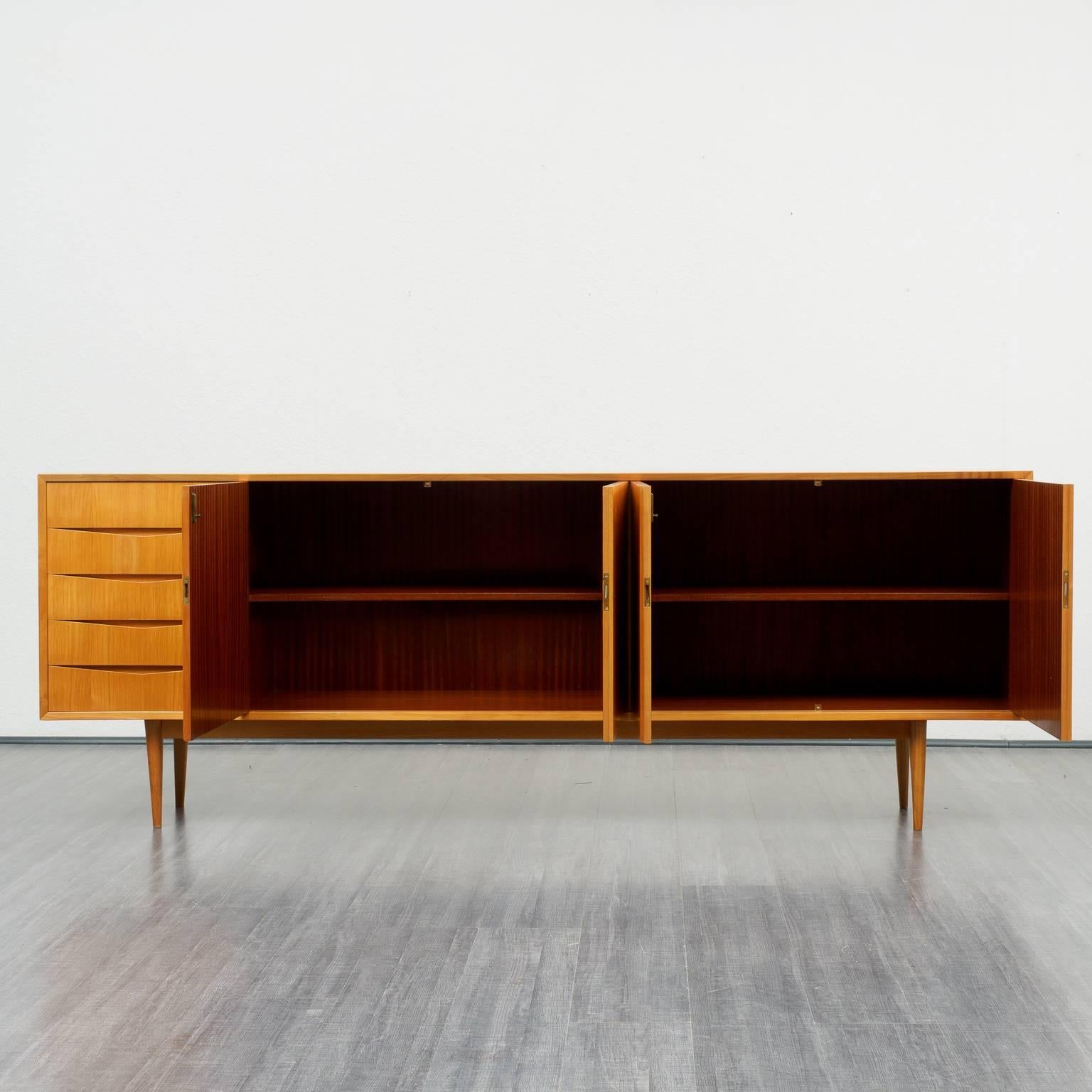 Large 1960s Cherrywood Sideboard For Sale 1