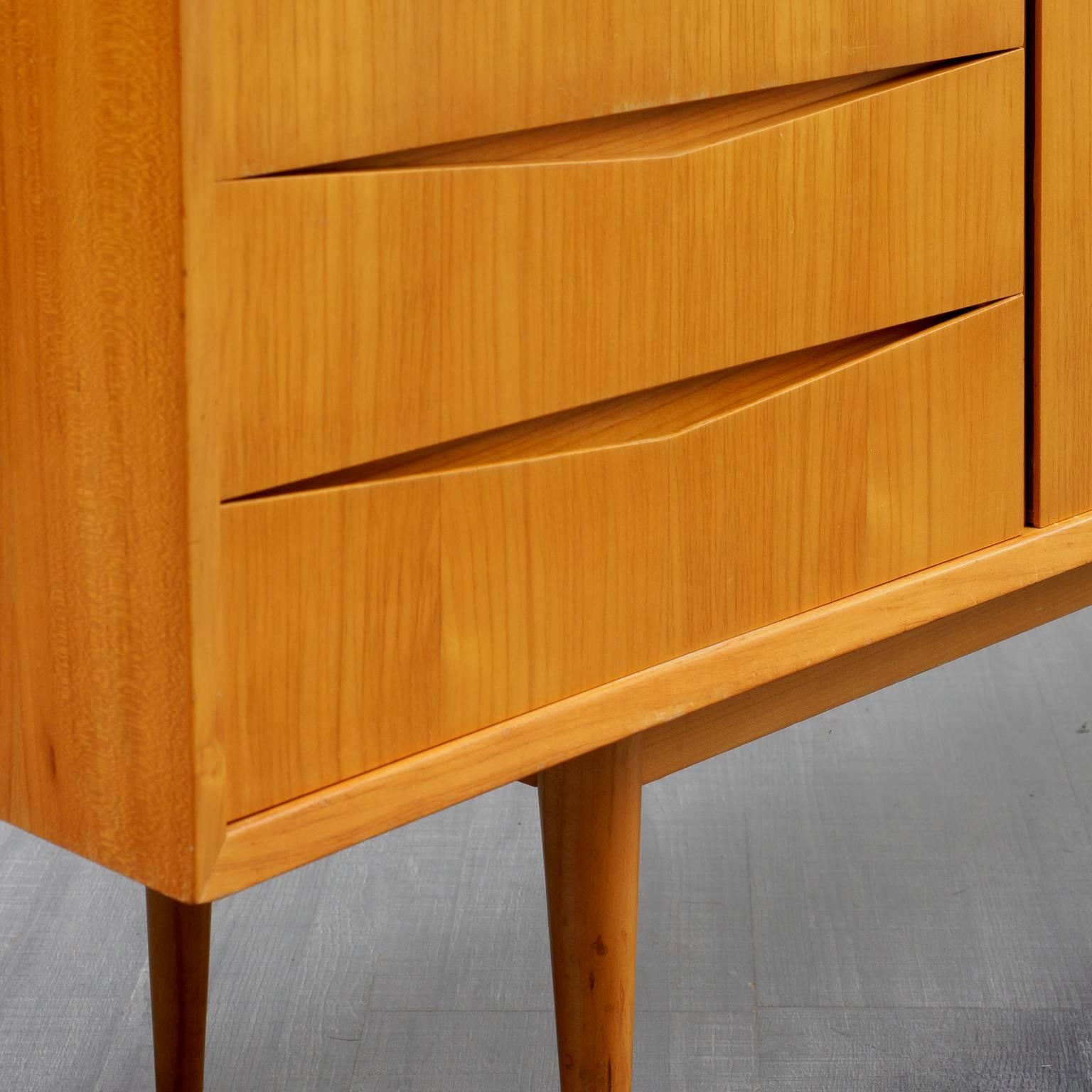 Large 1960s Cherrywood Sideboard In Good Condition For Sale In Karlsruhe, DE