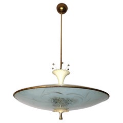 Impressive Pietro Chiesa Chandelier for Fontana Arte Six Light Chandelier c 1940
