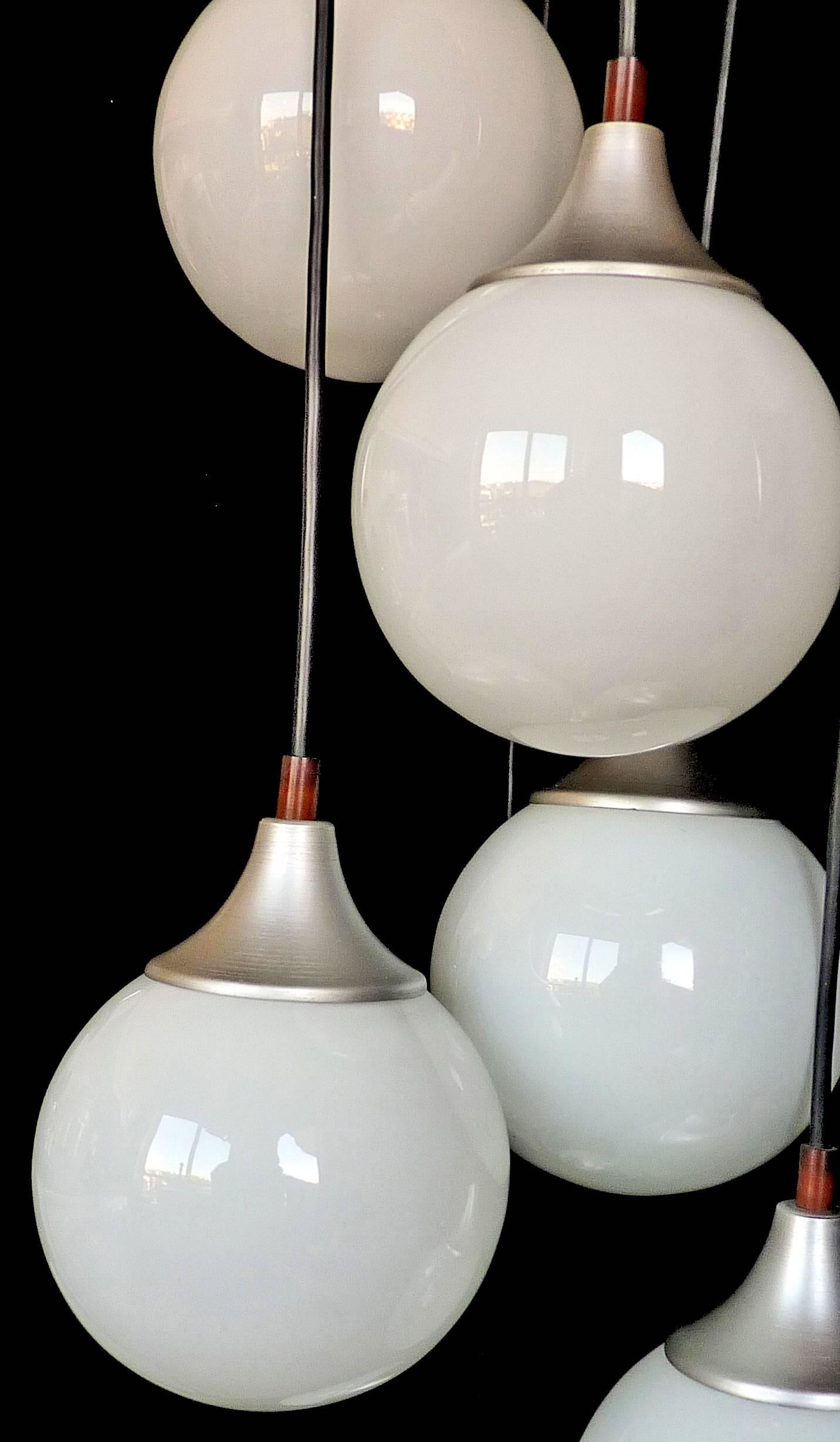 Space Age Sputnik Chrome Cascade Chandelier/ Vintage Light Pendant Ceiling Lamp  2
