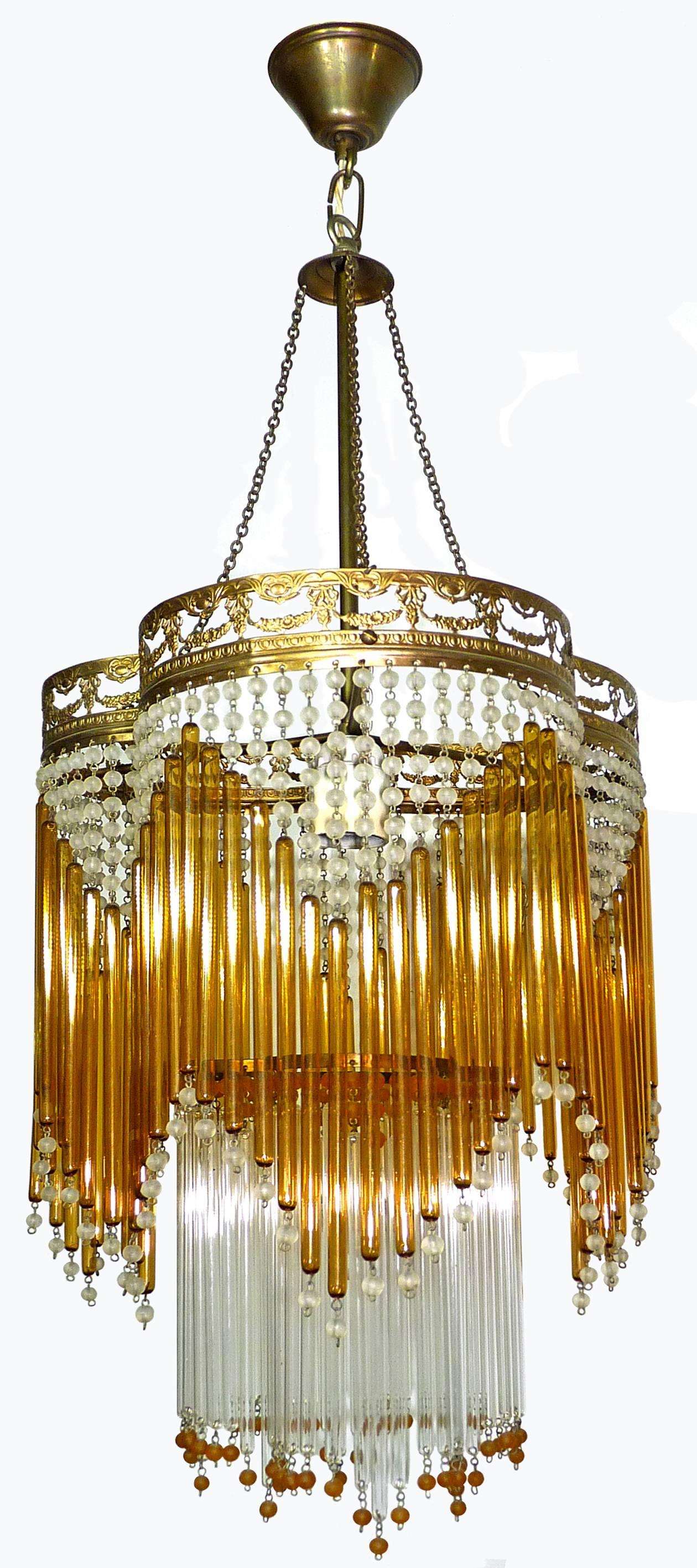 beaded glass chandelier