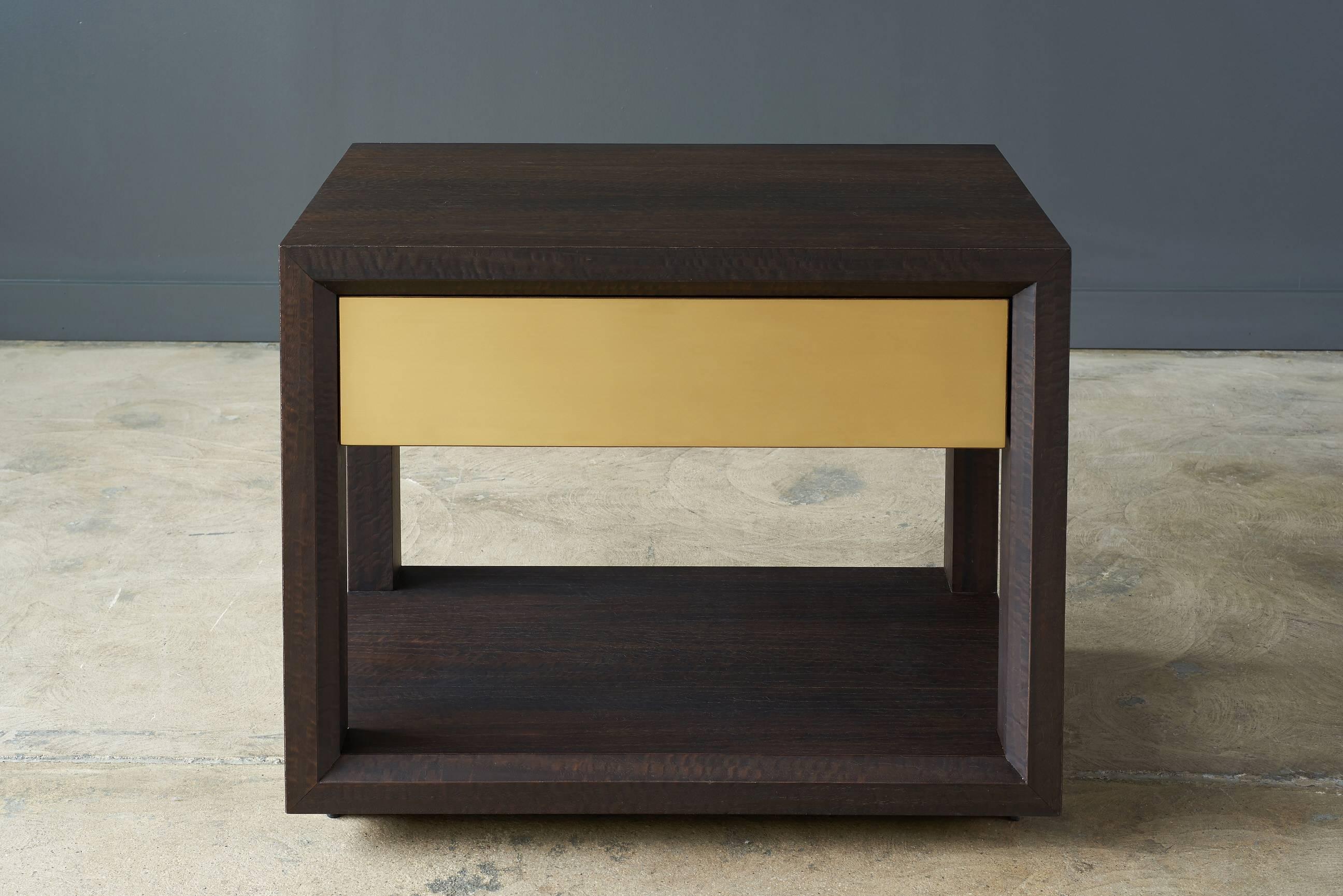 Shown in Burnt Elm Case, Matte Brass Drawer Front and Base. 
Measures: 30" x 20" x 24" H.

Each Desiron piece is handcrafted in the U.S.A., fully customizable and available in a variety of finishes.