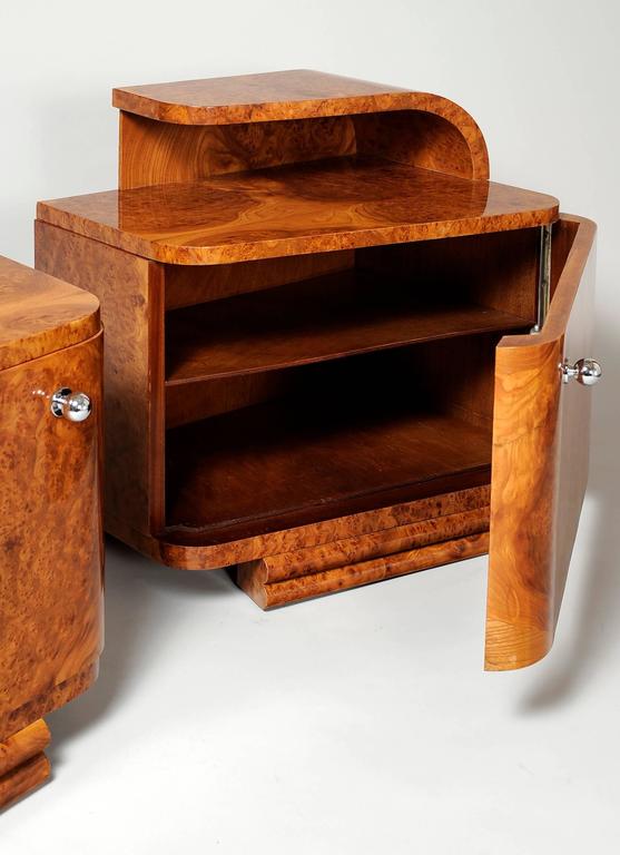Pair of Art Deco BedSide Tables at 1stDibs