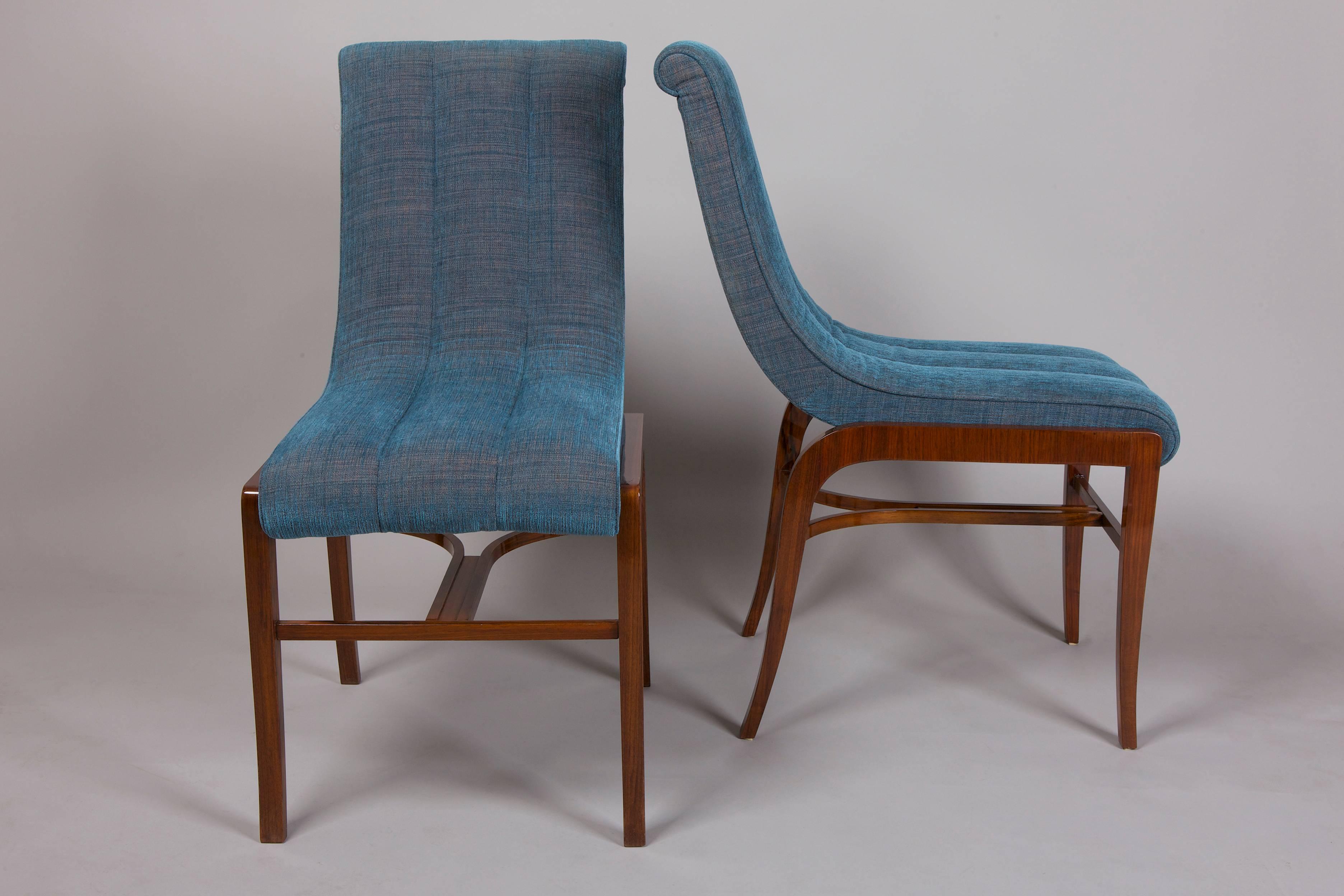 Restored pair of French Art Deco Chairs Designed by Jules Leleu - 1920-1929 In Good Condition In Horomerice, CZ