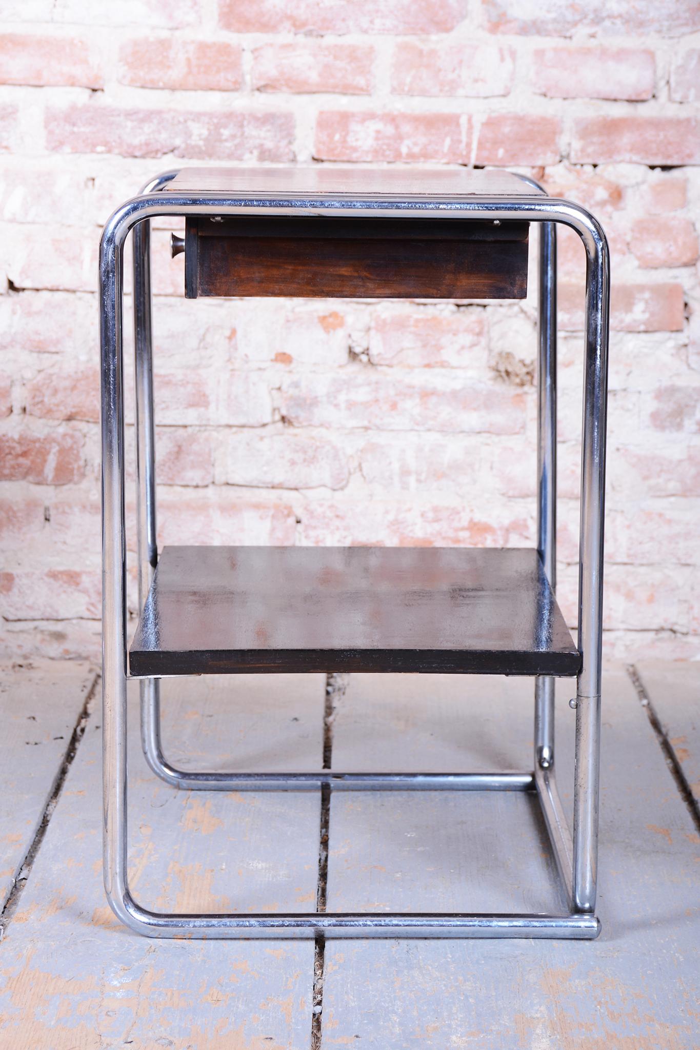 Pair of Original Bauhaus Bedside Tables, by Thonet, Chrome,  Germany, 1930s For Sale 6