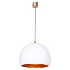 Restored Mid-Century Chandelier, by H.Guzzini for Meblo, Brass, Italy, 1960s