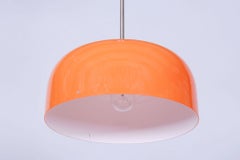 Lampadario d'epoca degli anni ’60 restaurato, cromato, plastica, vetro, cavi sostituiti, Italia, anni ’60