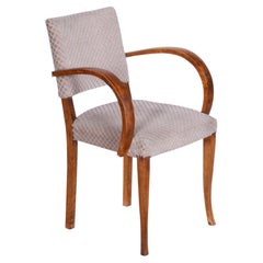 Restored Art Deco Armchair, by Jules Leleu, Beech, Revived Polish, France, 1930s