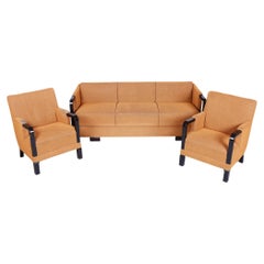 Set di sedie Art Déco restaurato, J. Halabala, UP Závody, faggio, rovere, Repubblica Ceca, anni ’30
