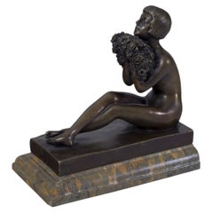 Original Art Deco Statuette, Bronze, Well-Preserved Condition, France, 1920s