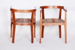 Pair of Original Art Deco Armchairs, Walnut, Well Preserved, Czech, 1920s