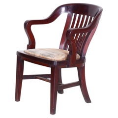 Restored Biedermeier Armchair, Mahogany, Revived Polish, Germany, 1840s