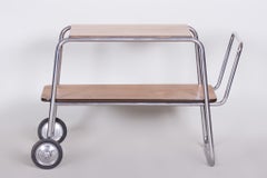 Carrello Bauhaus restaurato, di J. Halabala per UP Závody, rovere, Repubblica Ceca, anni ’30